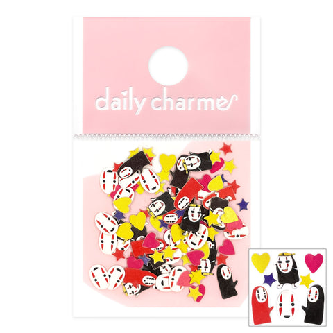 Halloween Soft Paper Glitter / Spirited Mask No-Face Away Ghost Fun Nail Decor Japanese Design