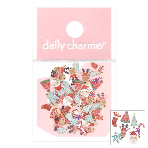 Holiday Soft Paper Glitter / Snowy Day Snowflake Reindeer Nail Art Decor