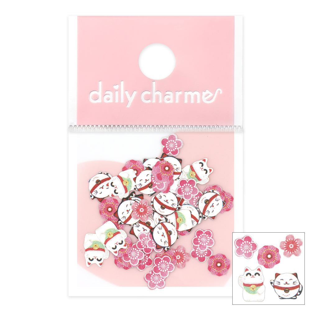 Lunar New Year Soft Paper Glitter / Sakura Festival Lunar New Year Paper Glitter Sakura Festival Lucky Cat Sakura Nails