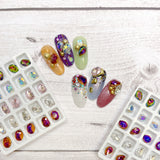 Charme Crystal Pear Pointed Back Mix Nail Art Decor