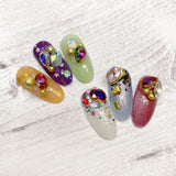 Charme Crystal Pear Pointed Back Mix Nail Art Decor