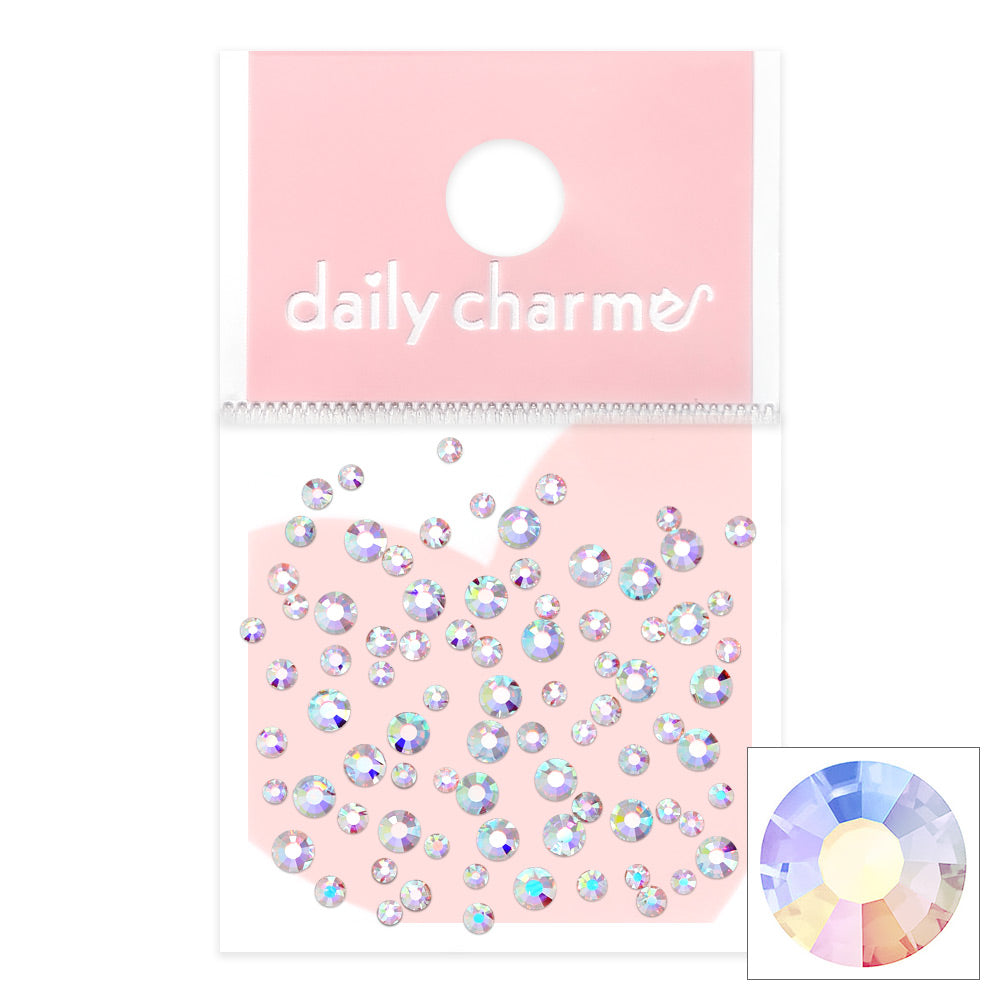 Charme Crystal Round Flatback Rhinestone / Crystal AB Charme Crystal Round Flatback Rhinestone Nail Art AB