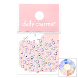 Charme Crystal Round Flatback Rhinestone Nail Art AB