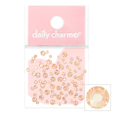 Charme Crystal Round Flatback Light Peach Silk Beige Nail Art