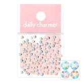 Charme Crystal Round Flatback Rhinestone / AB Opal Mix Pastel Nail Art Rainbow Gems