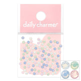 Charme Crystal Round Flatback Pastel Opal Mix Rainbow Nail Art Pink Blue Green White