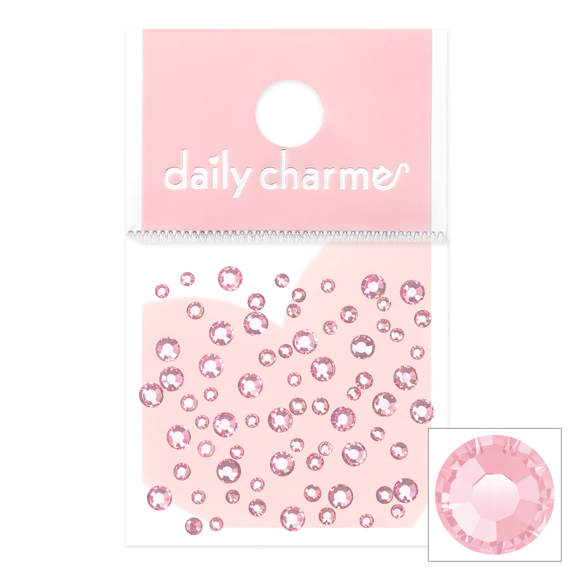 Charme Crystal Round Flatback Rhinestone / Light Rose Charme Crystal Round Flatback Rhinestone / Light Rose Pink Nail Art Decor