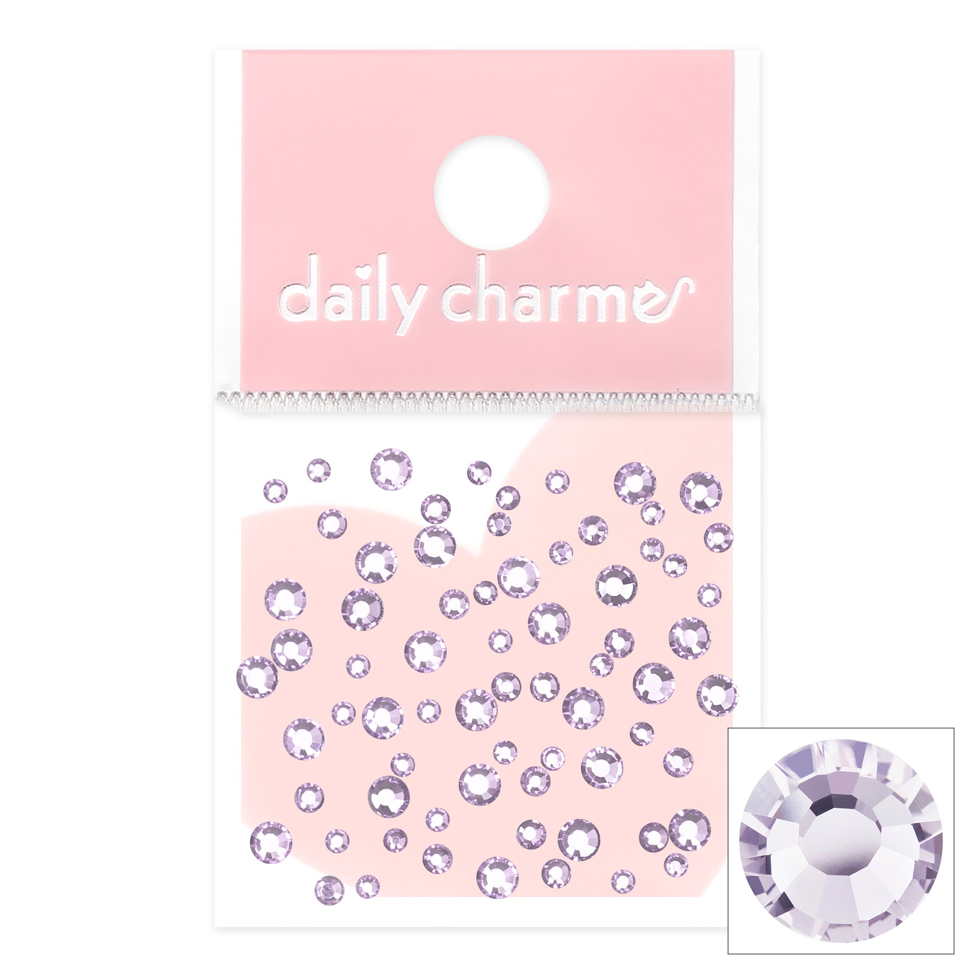 Charme Crystal Round Flatback Rhinestone / Pale Lilac Charme Crystal Round Flatback Rhinestone / Pale Lilac Light Purple Violet Nail Art Gem