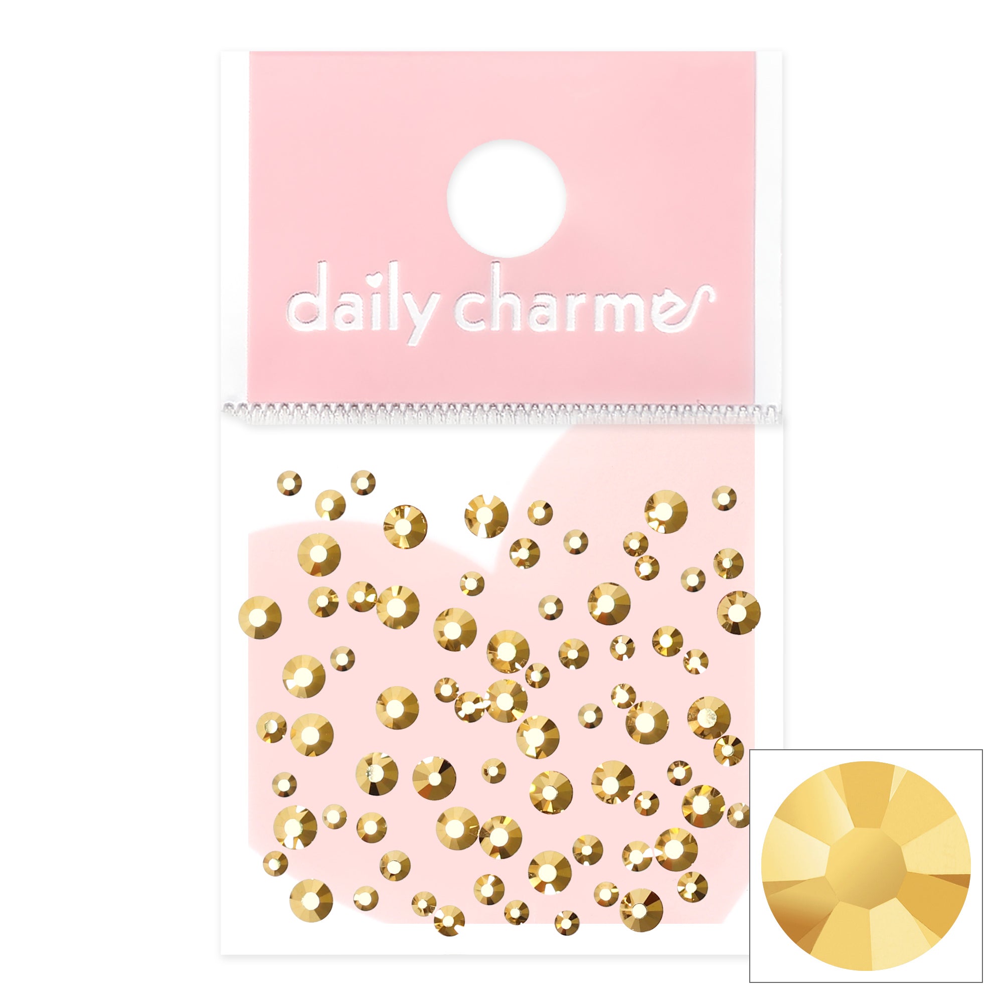 Charme Crystal Round Flatback Rhinestone / Aurum Charme Crystal Round Flatback Rhinestone / Aurum Metallic Gold Nail Art
