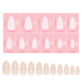 Charme Gel Extension Tips / Almond / Short / Ivory