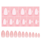 Charme Gel Extension Tips / Almond / Short / Blush