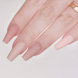 Charme Gel Extension Tips / Coffin / Medium / Clear Nail Art Beige Shades