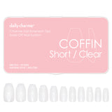 Charme Gel Extension Tips / Coffin / Short / Clear