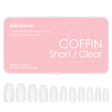 Charme Gel Extension Tips / Coffin / Short / Clear