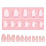 Charme Gel Extension Tips / Coffin / Short / Blush