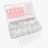 Charme Gel Extension Tips / Coffin Ballerina Extra Long / Clear Gel Nail