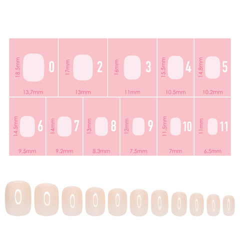 Easy DIY Nail Charme Gel Extension Tips / Squoval / Extra Short / Ivory