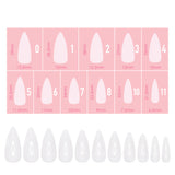 Charme Gel Extension Tips / Stiletto / Medium / Clear