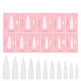 Charme Gel Extension Tips / Stiletto / Extra Long / Clear Gel X Nail