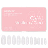 Charme Gel Extension Tips / Oval / Medium / Clear Nail DIY