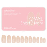 Charme Gel Extension Tips / Oval / Short / Ivory Nail