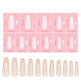 Charme Gel Extension Tips / Coffin / Long / Ivory Nail Chips