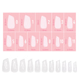 Charme Gel Extension Tips / Lipstick / Medium / Clear Nail Design Size Chart