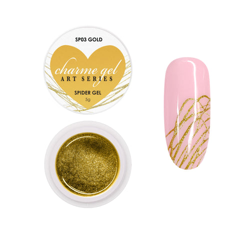 Charme Gel Spider Series / SP03 Gold Metallic Fine Line Nail Art