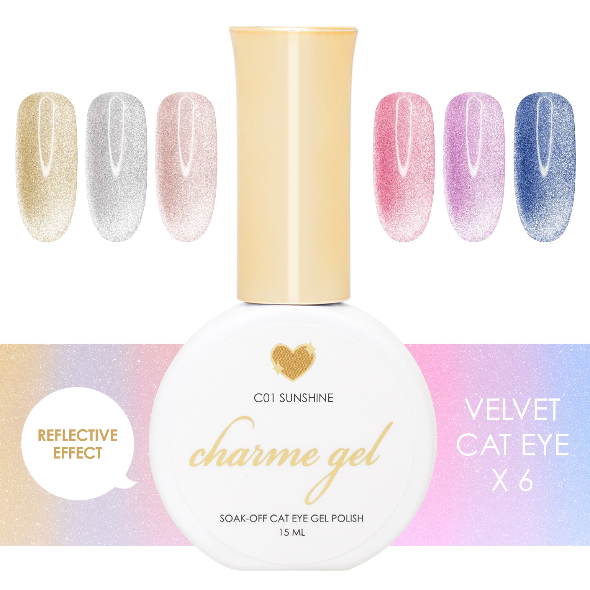 Charme Gel Original Velvet Cat Eye Collection / 6 Colors Charme Gel Velvet Cat Eye Collection / 6 Colors