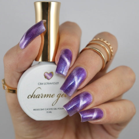 Charme Gel Iridescent Cat Eye Collection / 6 Colors / Purple C84 Ultraviolet