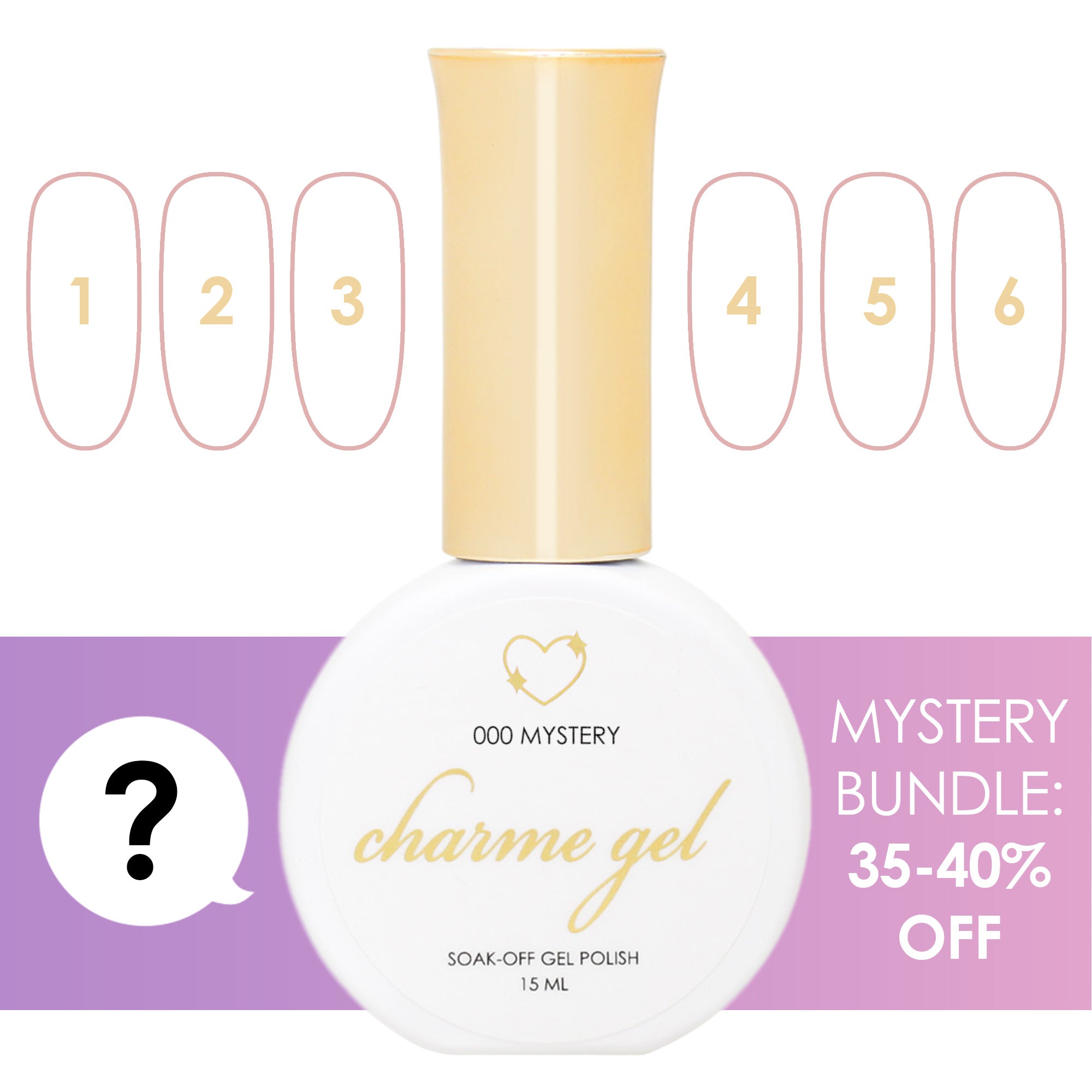 Mystery Charme Gel Bundle / 6 Colors Mystery Charme Gel Collection / 6 Colors