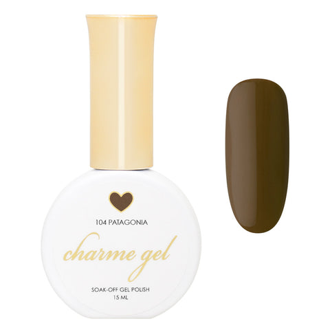 Charme Gel / 104 Patagonia Dark Olive Brown Fall Nail Polish