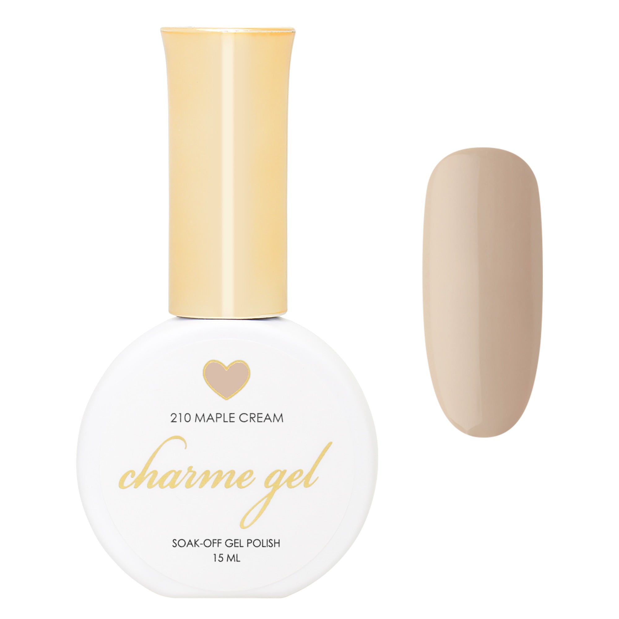 Charme Gel / 210 Maple Cream Light Beige Neutral Nail Polish Cozy Fall 2022