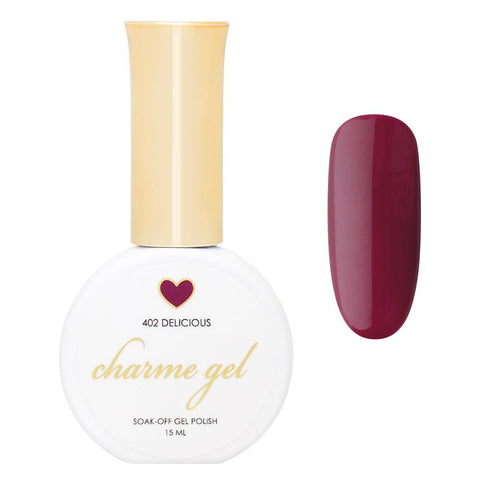 Charme Gel Polish / 402 Delicious Dark Burgundy Red Wine