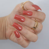 Charme Gel / 406 Falling Maple Brick Oven Muted Red Autumn Nail Polish