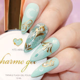 Charme Gel Polish / 705 Seafoam Pastel Turquoise Blue Green Nail Polish