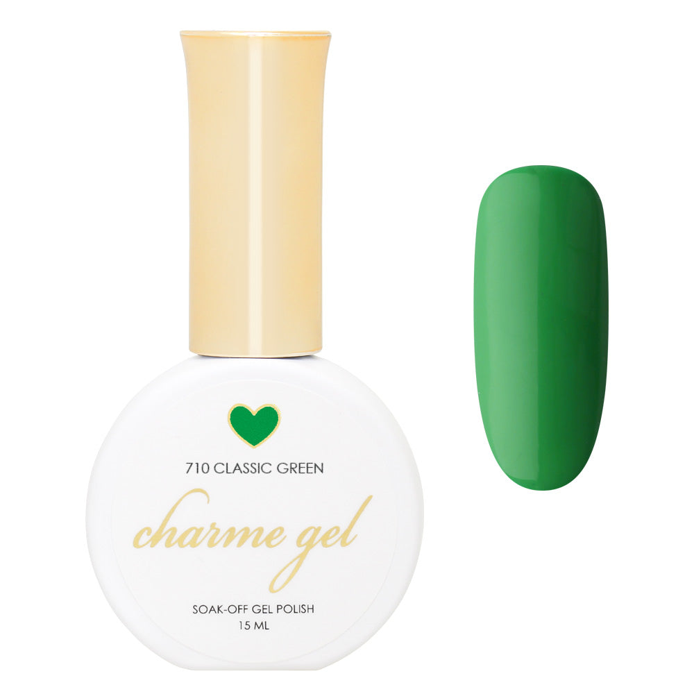 Charme Gel / 710 Classic Green Charme Gel / 710 Classic Christmas Green Polish Color Pantone