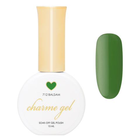 Charme Gel / 712 Balsam Tree Green Gel Polish for Holiday Winter & Fall