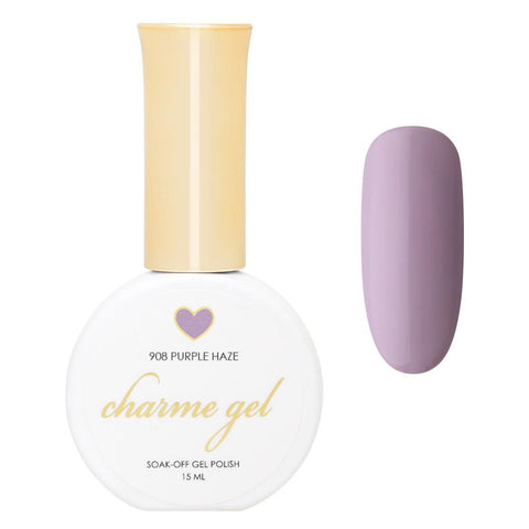 Charme Gel Polish / 908 Purple Haze Muted Light Purple Lilac Nail Polish