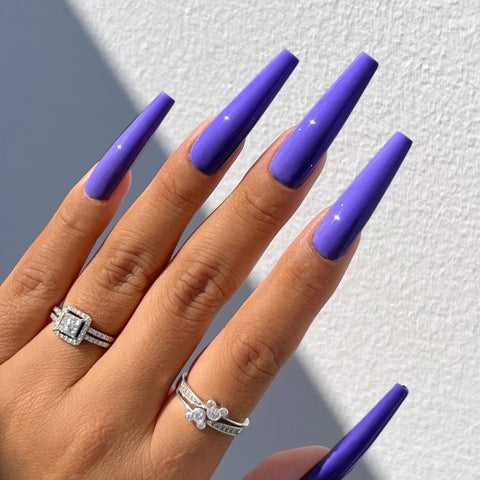 Charme Gel / 911 Iris Vibrant Purple Gel Polish for Fall Floral Nails Periwinkle