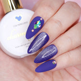 Charme Gel / Cat Eye C06 Nebulung Blue Glittery Galaxy Polish