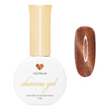 Charme Gel / Cat Eye C22 Stellar Brown Dark Beige Rose Gold Galaxy Polish