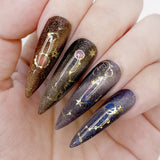 Charme Gel / Cat Eye C23 Astra Plum Purple Polish Galaxy Nail Plum