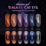 Charme Gel / Cat Eye C25 Luna Dark Blue Polish Galaxy Nail Art