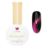 Charme Gel / Cat Eye C61 Athena Fuchsia Pink Copper Polish Nail Art Galaxy