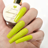 Charme Gel Polish / Glow in the Dark D04 Meadows Lime Green Yellow Neon Party Nail Polish