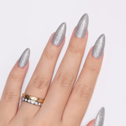Charme Gel / Twinkle Flash G14 Elsa Nail Polish Silver Reflective