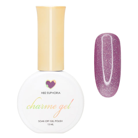 Charme Gel / Holographic H82 Euphoria Plum Purple Polish