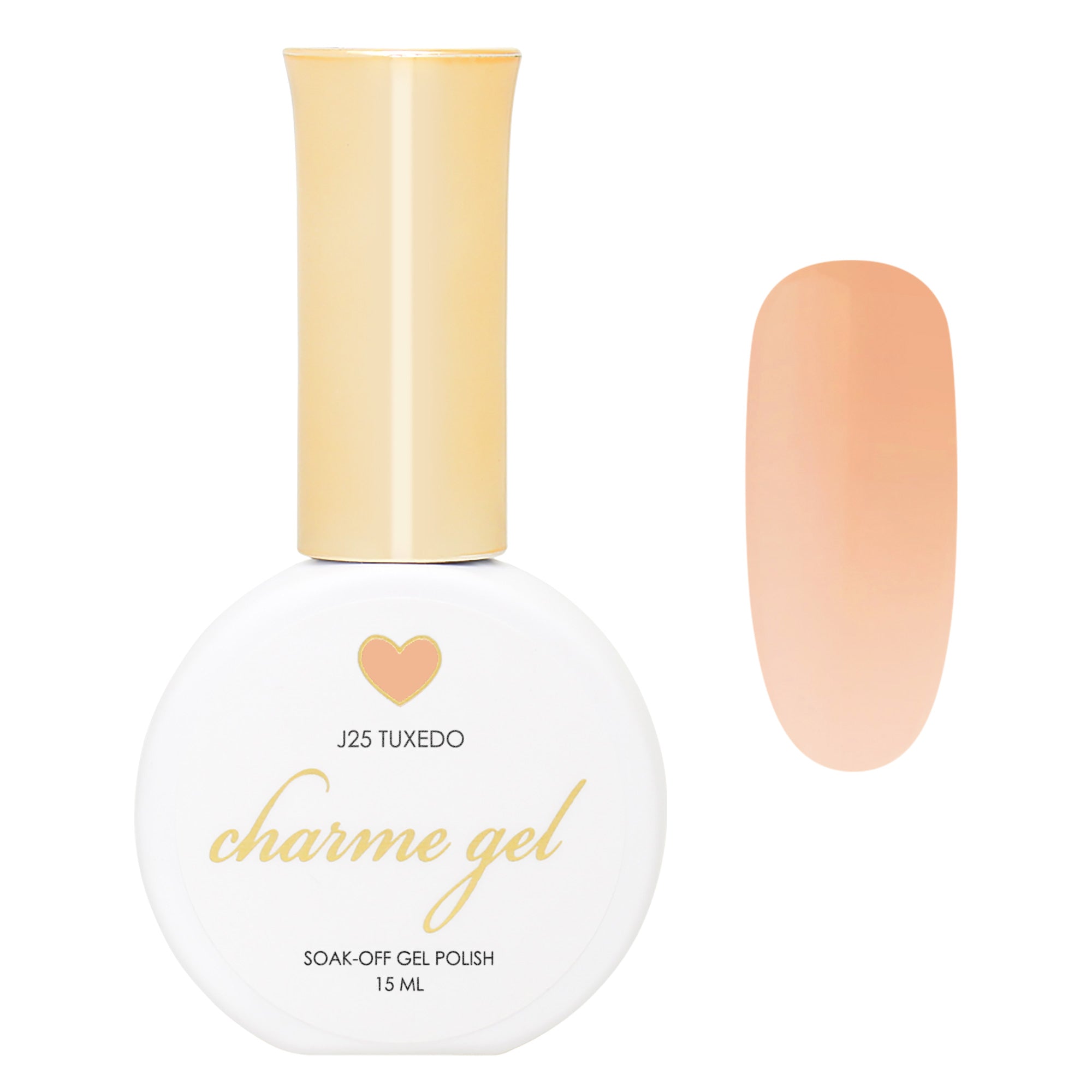 Charme Gel / Jelly J25 Tuxedo Peach Pastel Beige Neutral Nail Polish