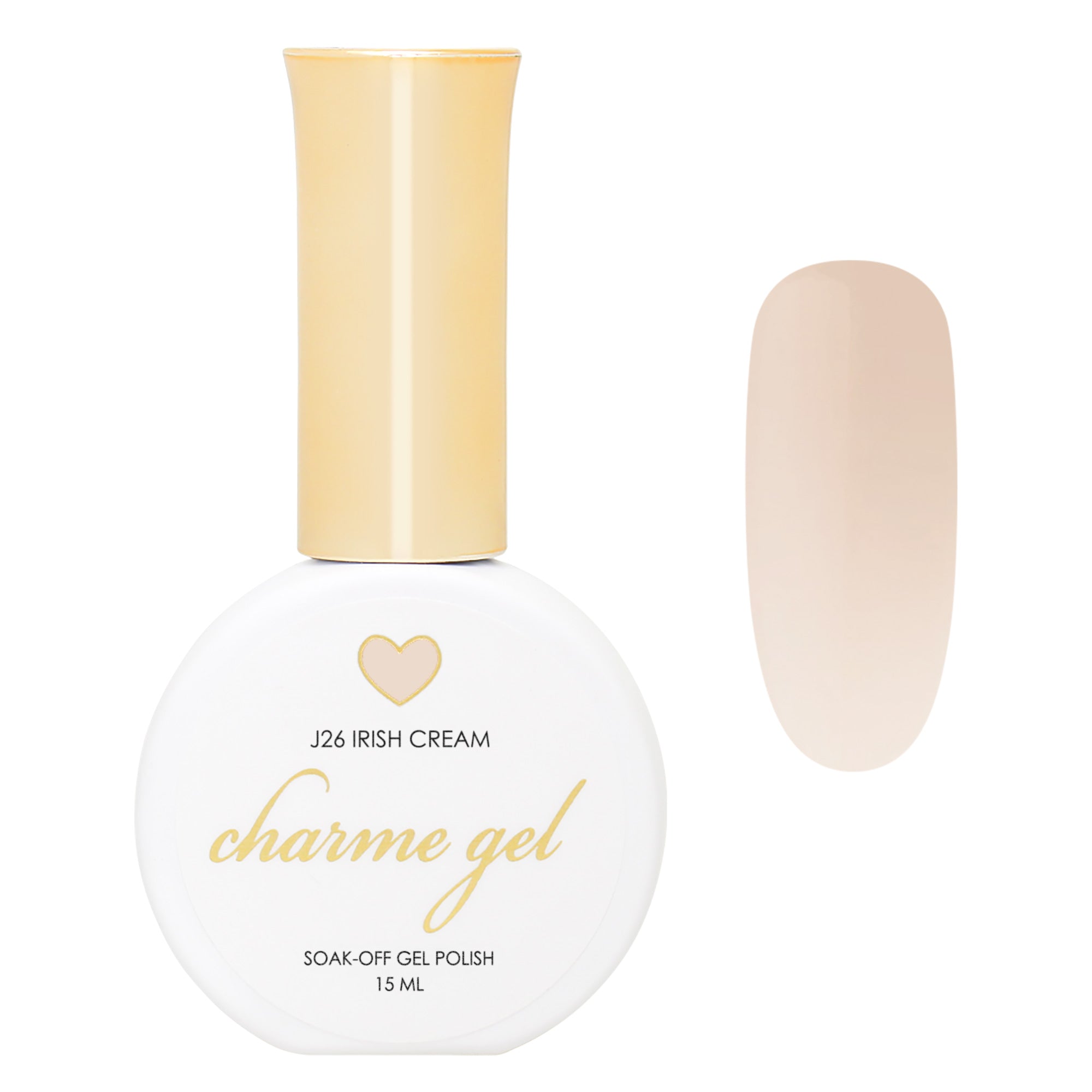 Charme Gel / Jelly J26 Irish Cream Charme Gel / Jelly J26 Irish Cream Light Beige Sheer Nail Polish